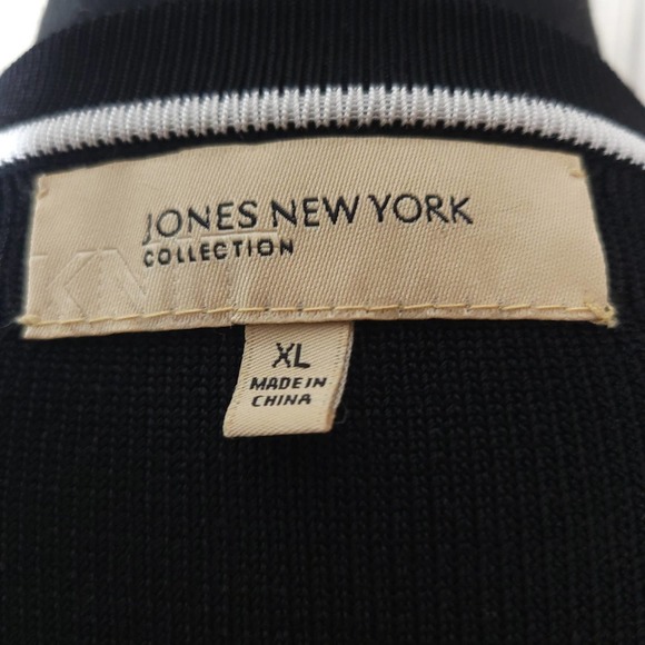 Jones New York Knit Collection Smooth Heavyweight Contrast Trim Cardigan✨️XL - Picture 6 of 12